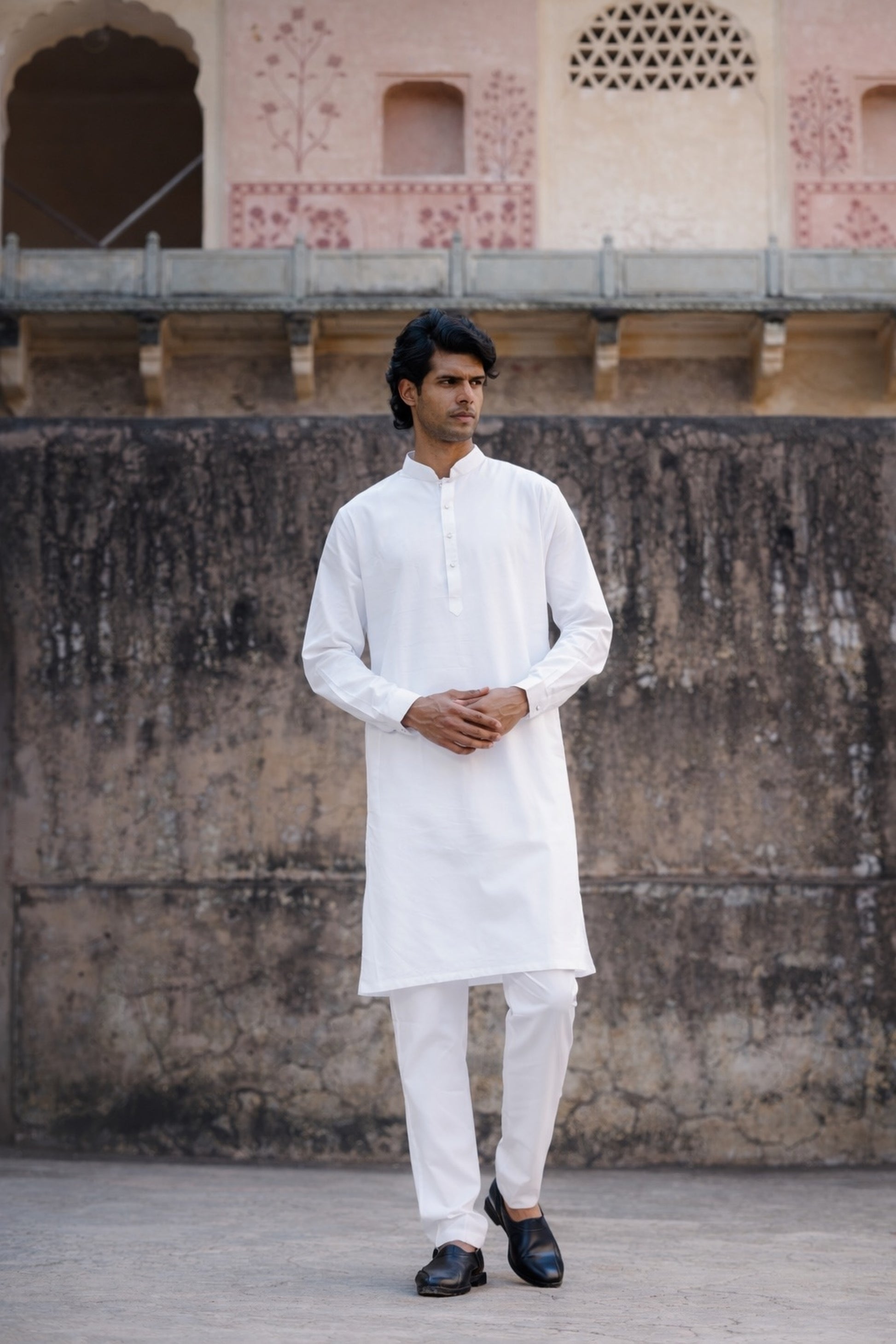 Classic White Kurta Pajama for Men