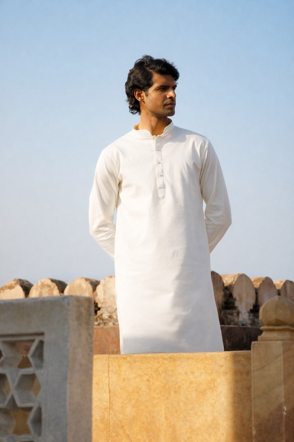 Premium Off-White Kurta Pajama for Men