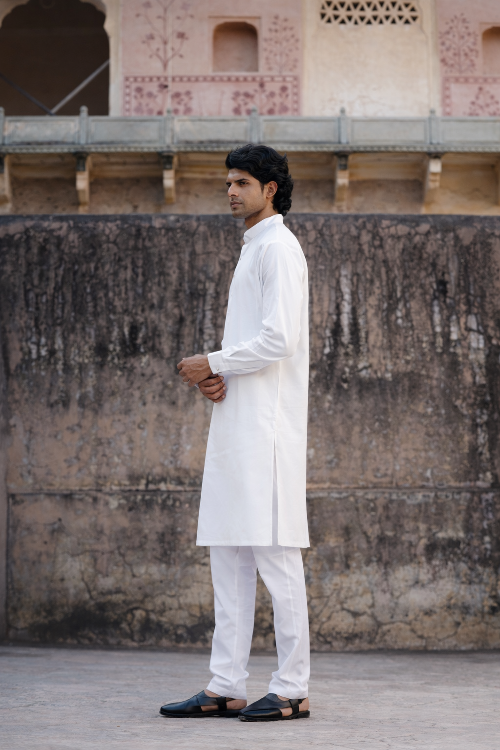 Classic White Kurta Pajama for Men