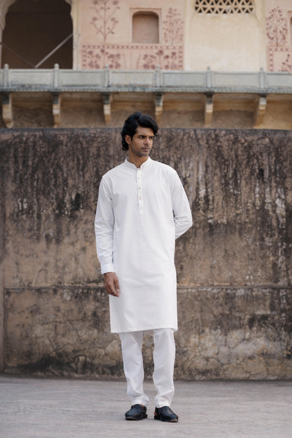 Classic White Kurta Pajama for Men