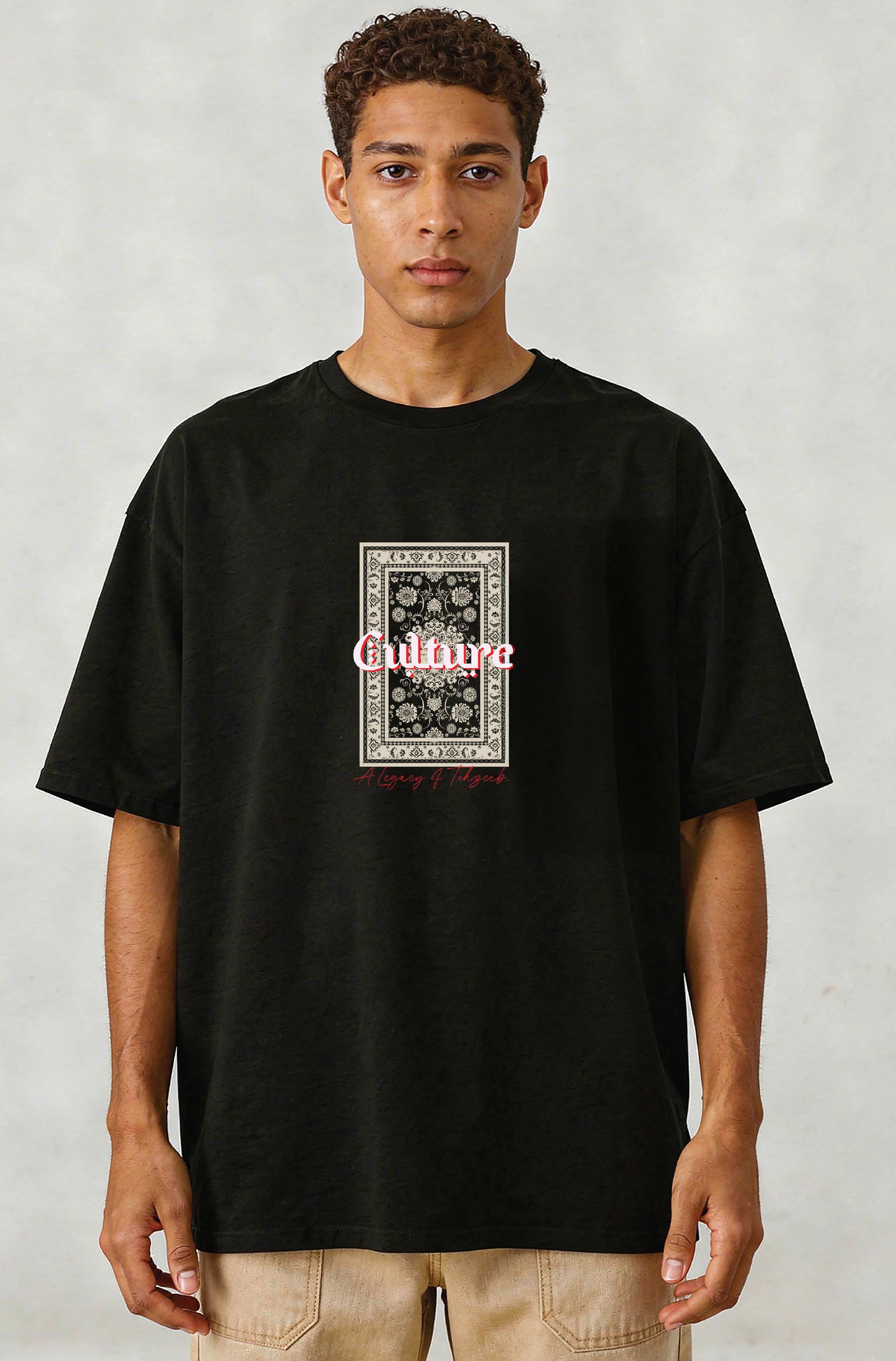 Tehzeeb Mughal Carpet Oversized Tee T-Shirt 240 GSM