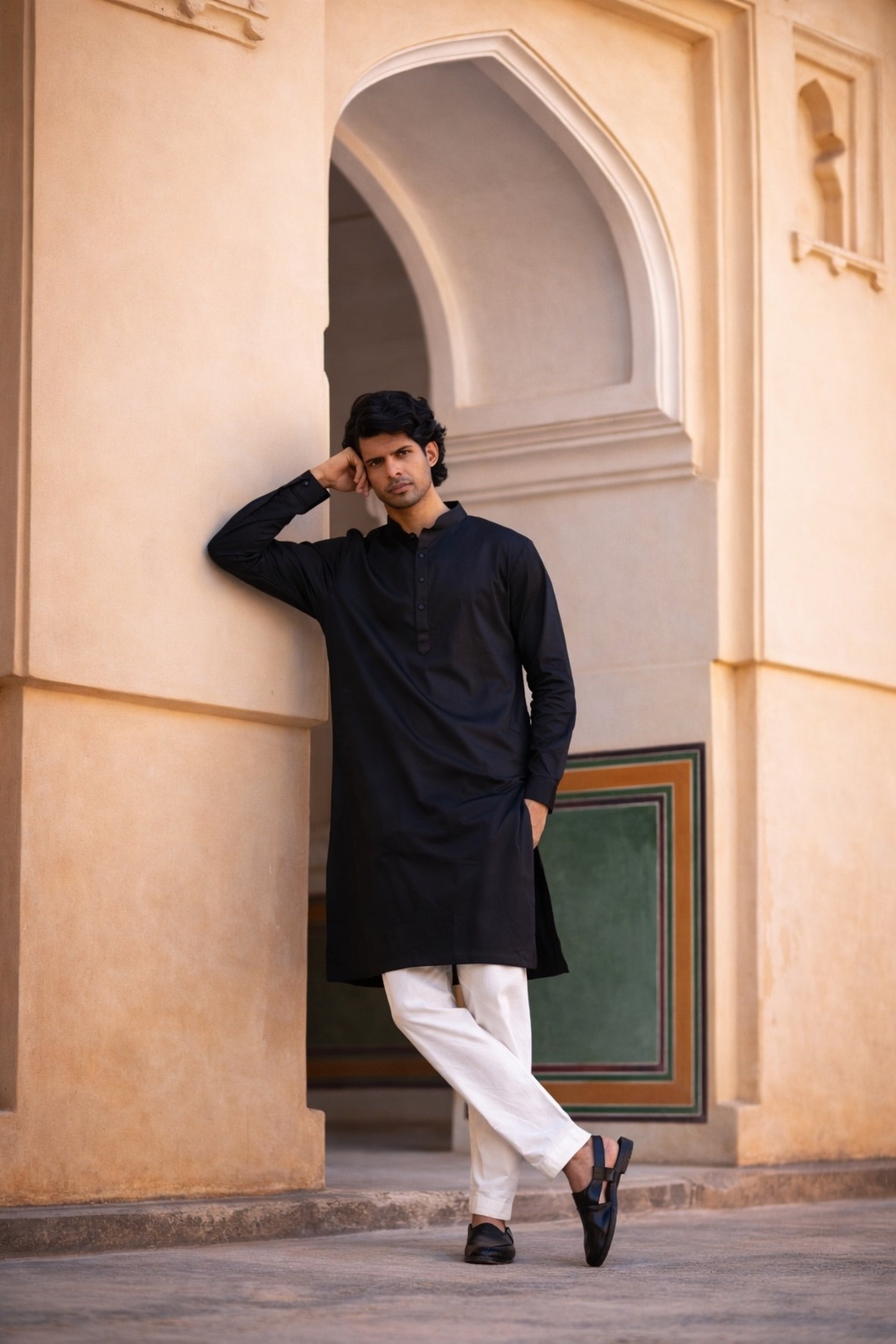 Premium Black Kurta Pajama for Men