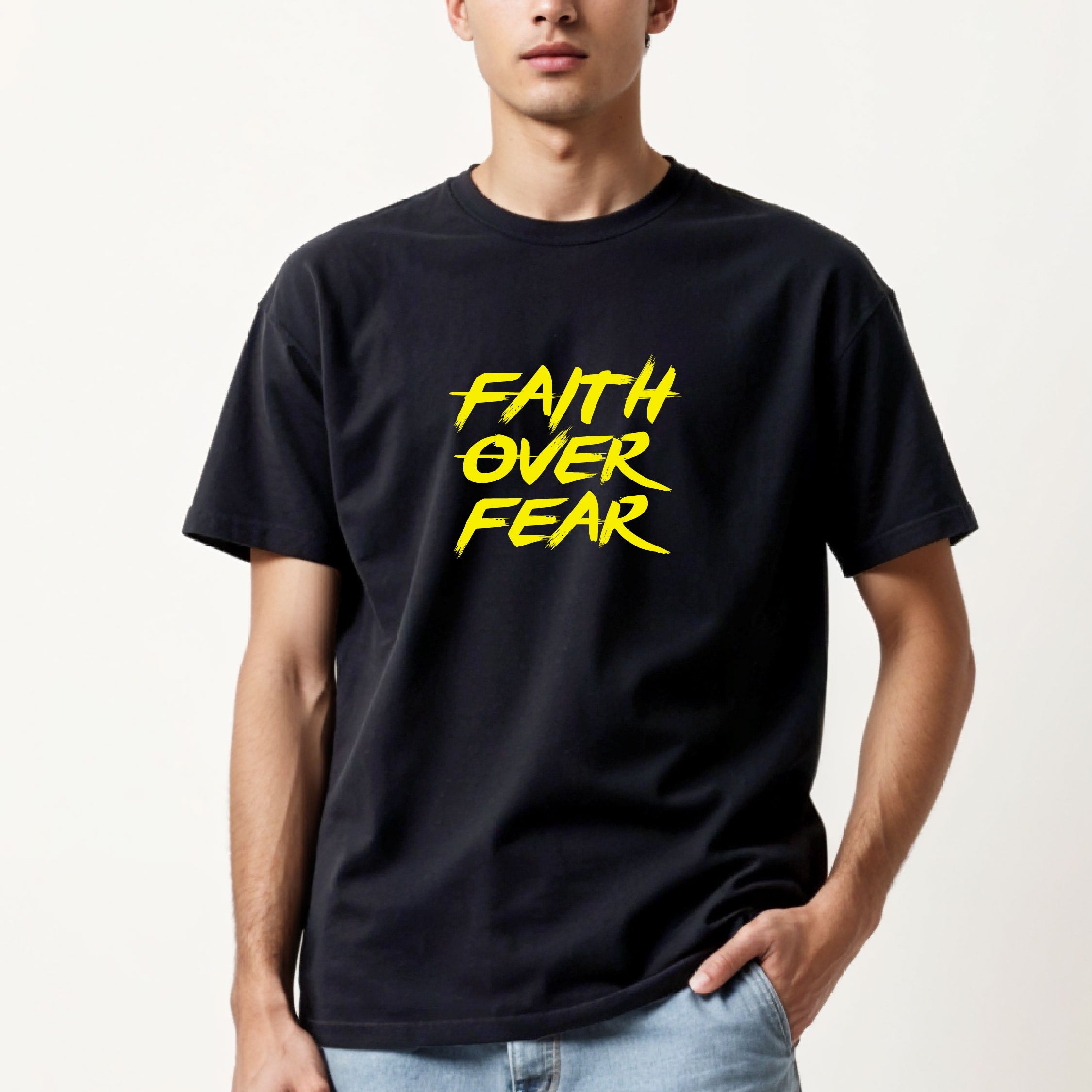 Faith Over Fear - Unisex Urdu Islamic T-Shirt, Classic Fit