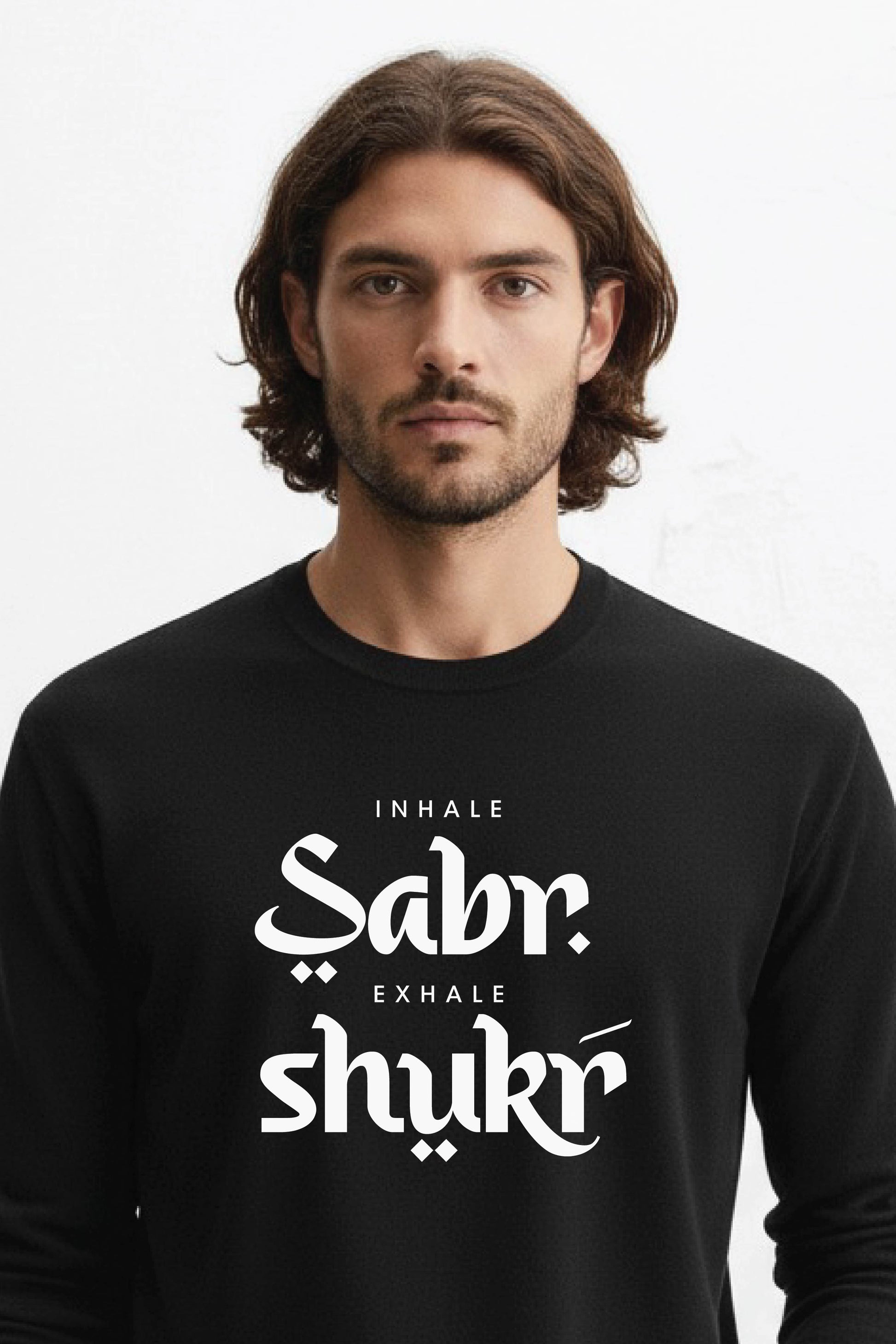 Inhale Sabr Exhale Shukr - Urdu Full Sleeve  T-Shirt