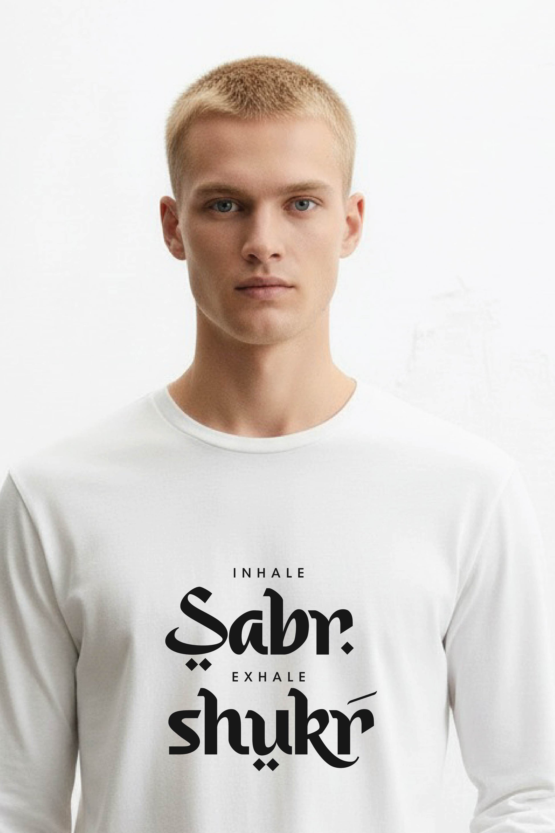 Inhale Sabr Exhale Shukr - Urdu Full Sleeve  T-Shirt