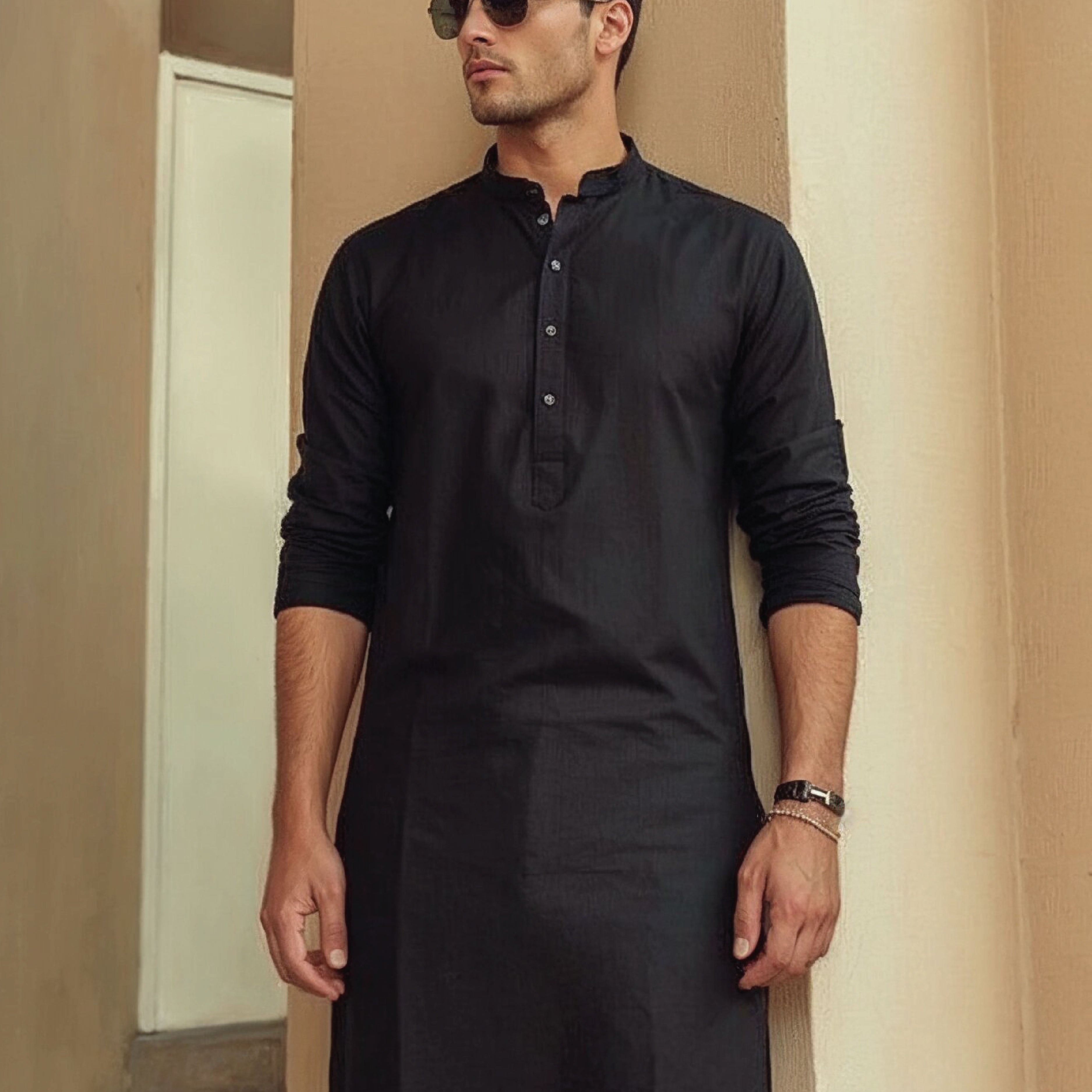 Premium Black Kurta Pajama for Men
