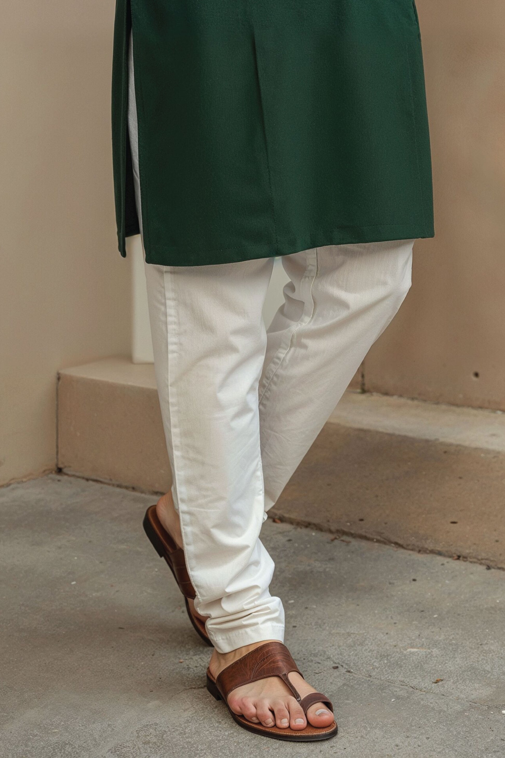 Premium Bottle Green Kurta Pajama for Men