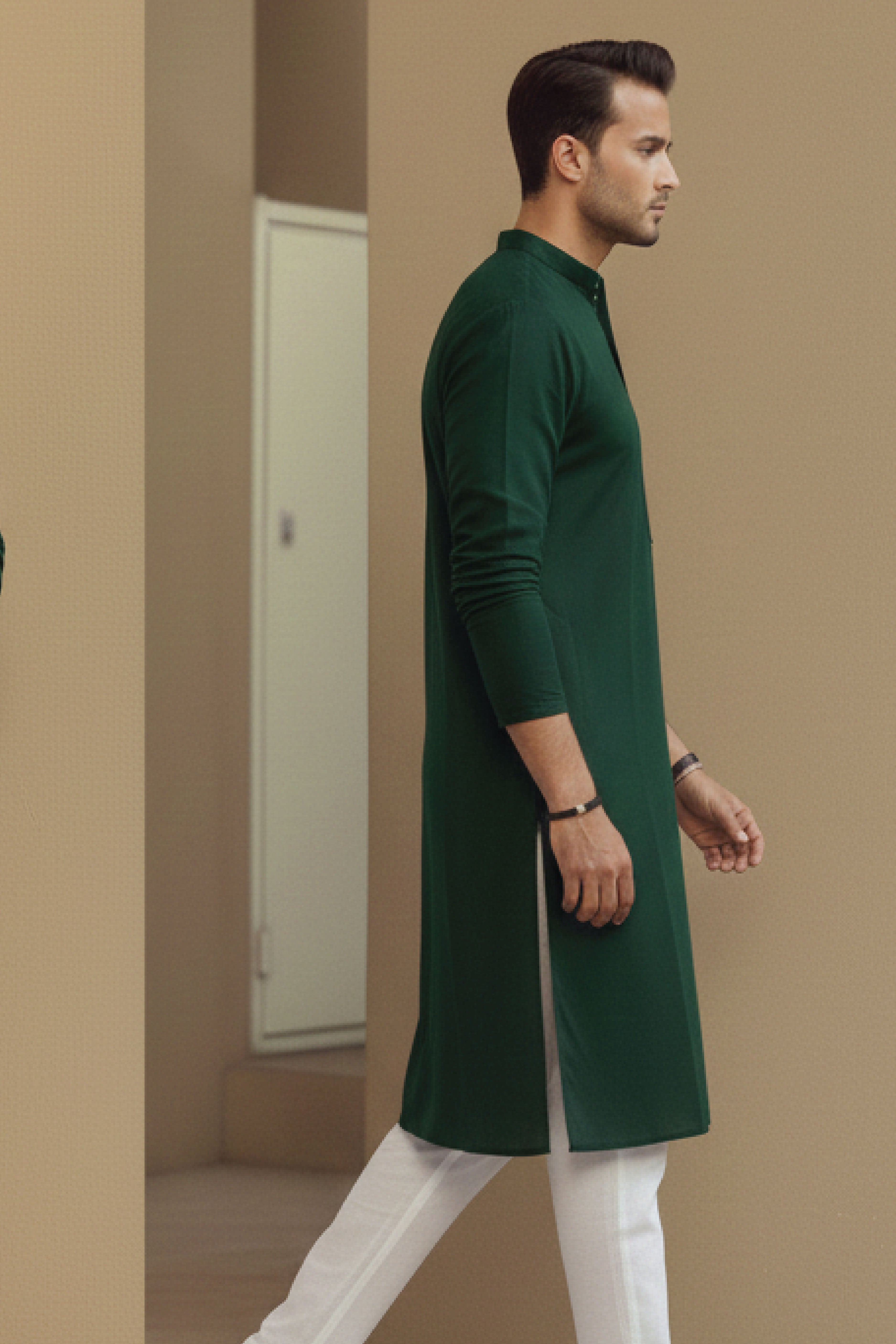 Premium Bottle Green Kurta Pajama for Men