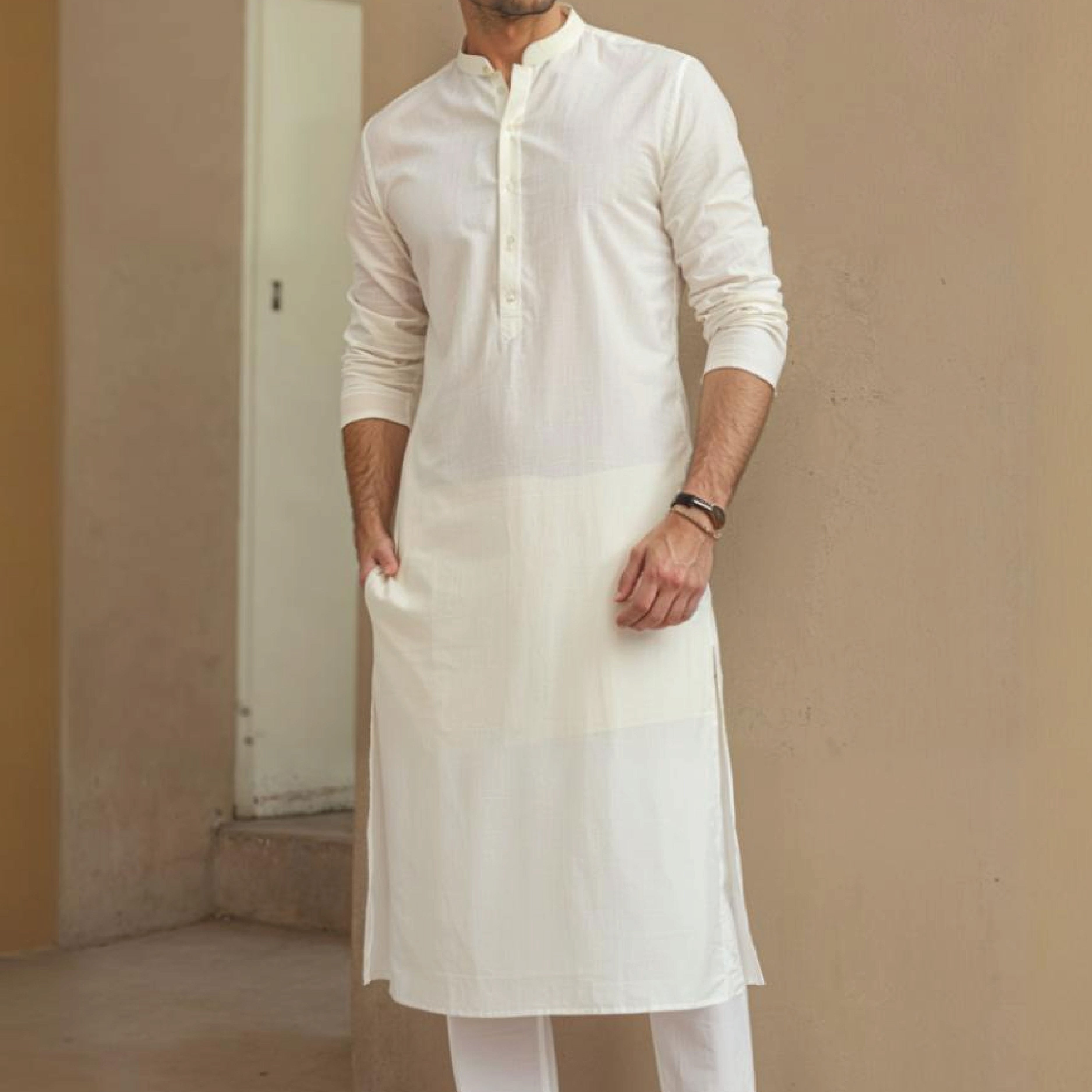 Premium Off-White Kurta Pajama for Men