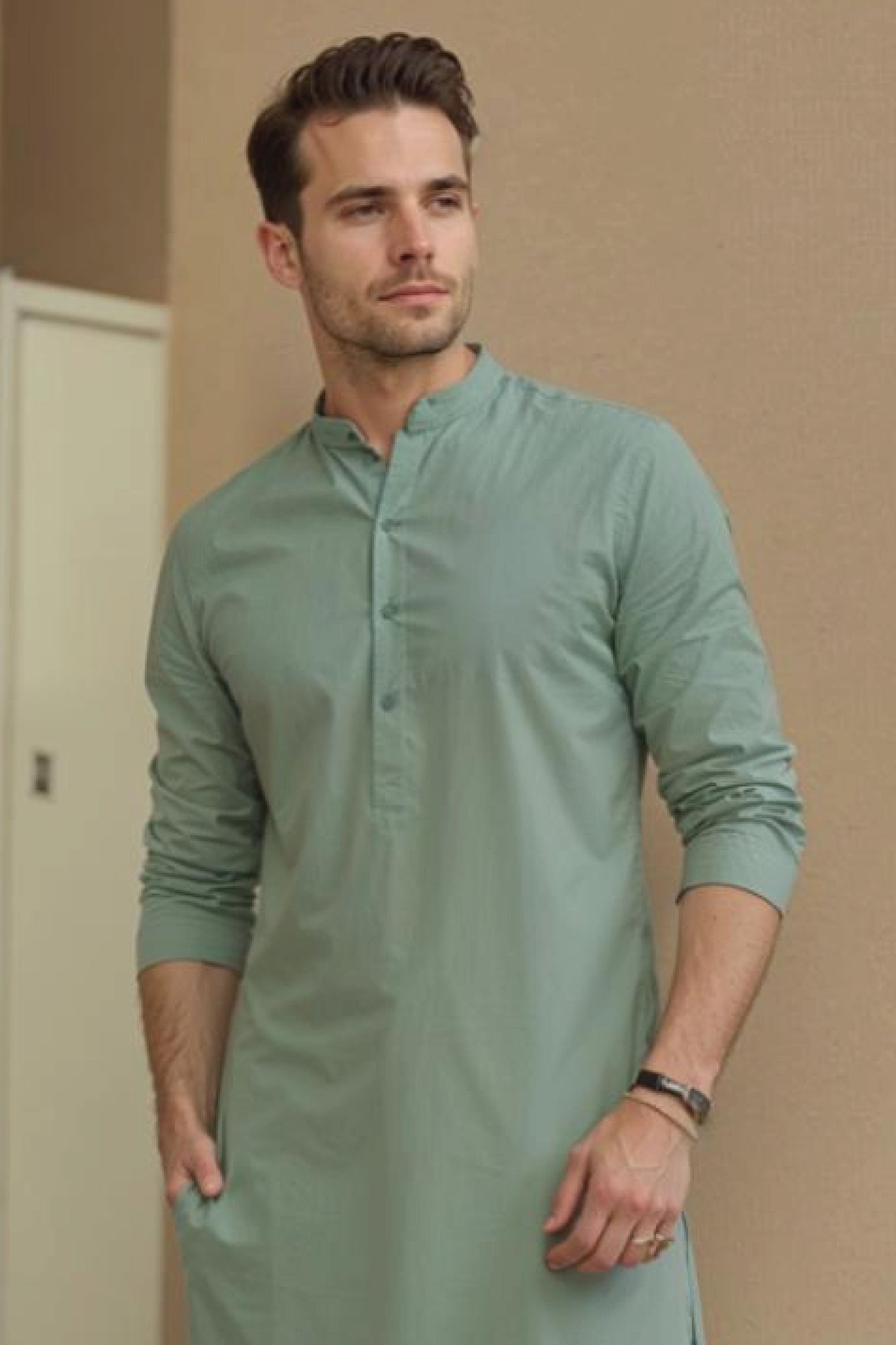 Premium Sage Green Kurta Pajama for Men