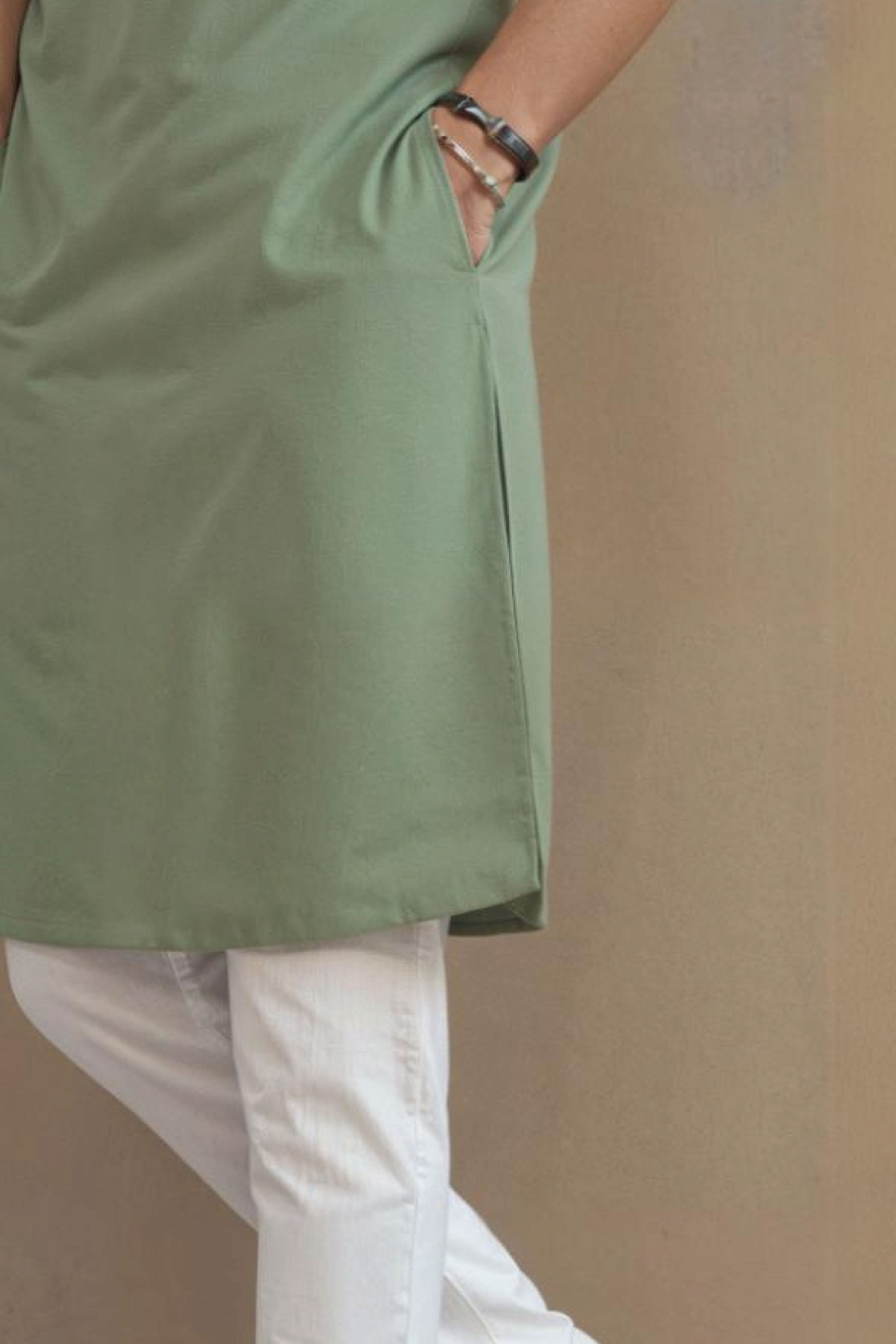 Premium Sage Green Kurta Pajama for Men