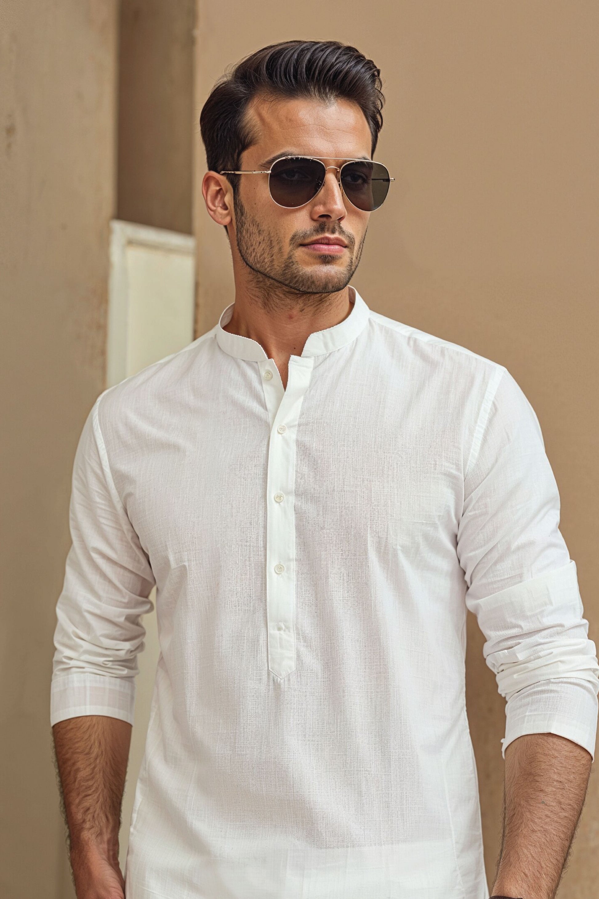 Classic White Kurta Pajama for Men