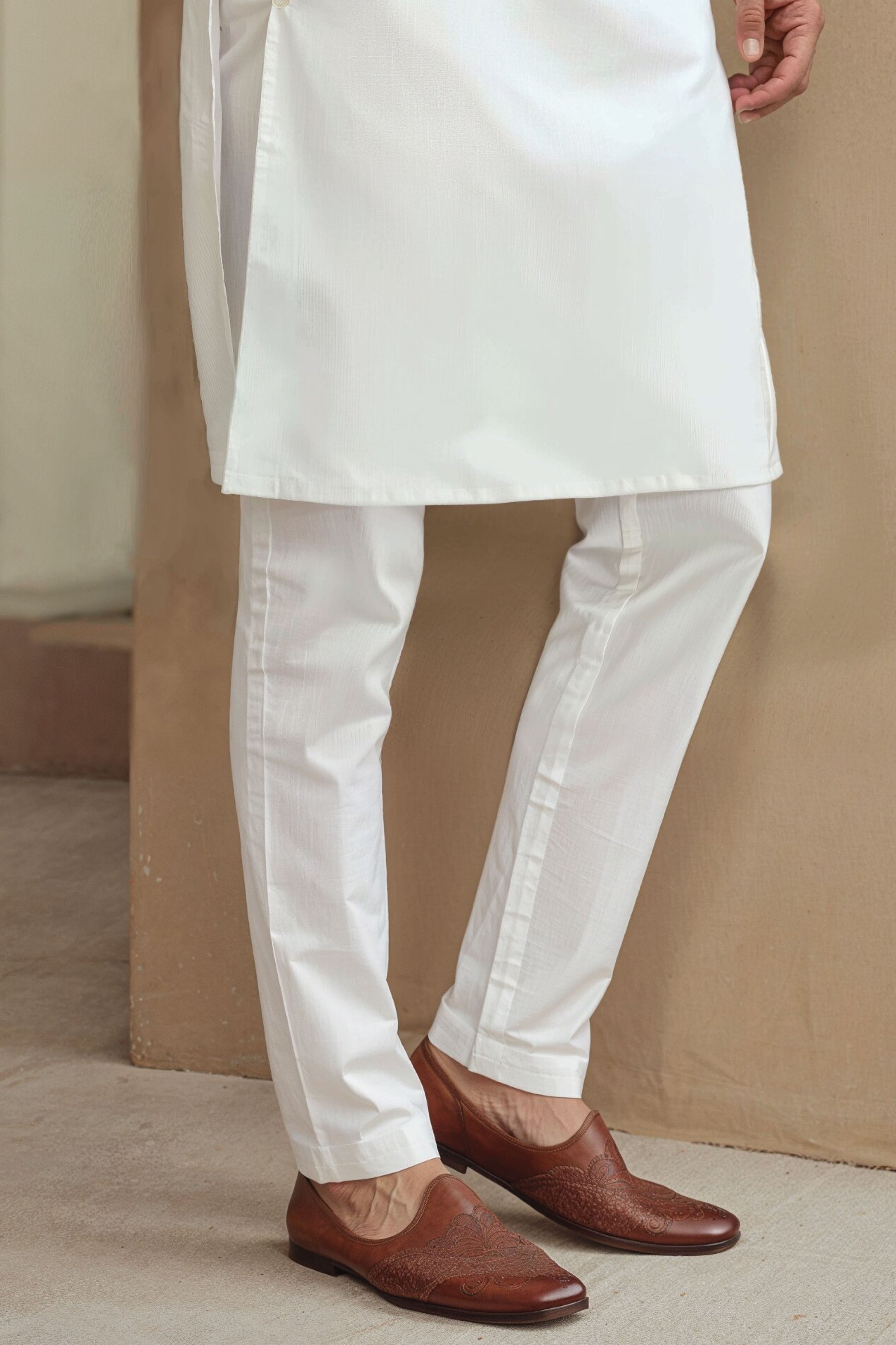 Classic White Kurta Pajama for Men