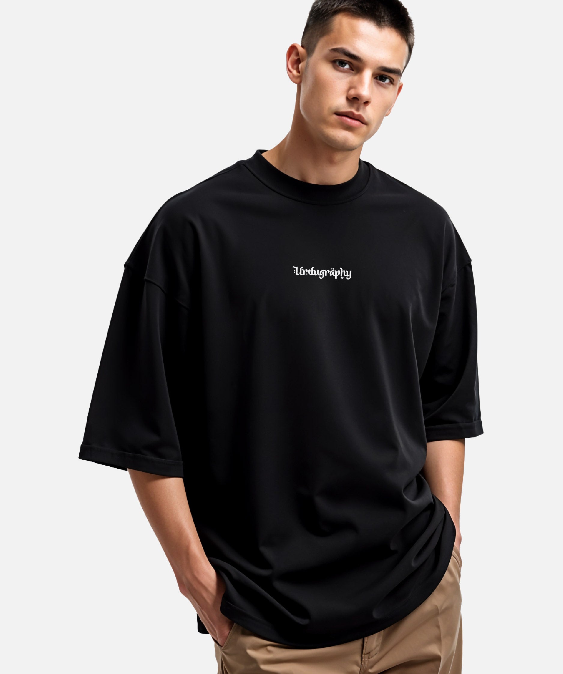 Log kya Kahenge - Unisex Black Oversized Urdu T-Shirt