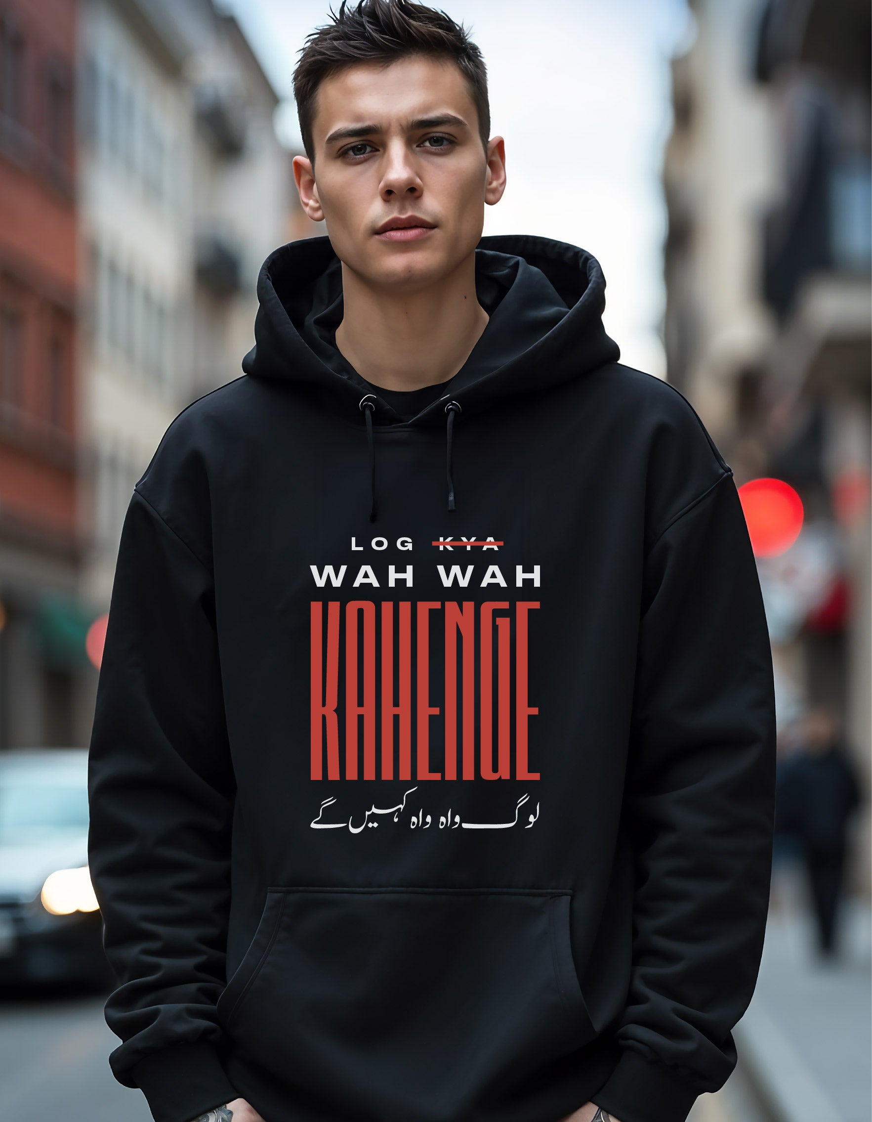 Log Kya Kahenge Hoodies, 320 GSM