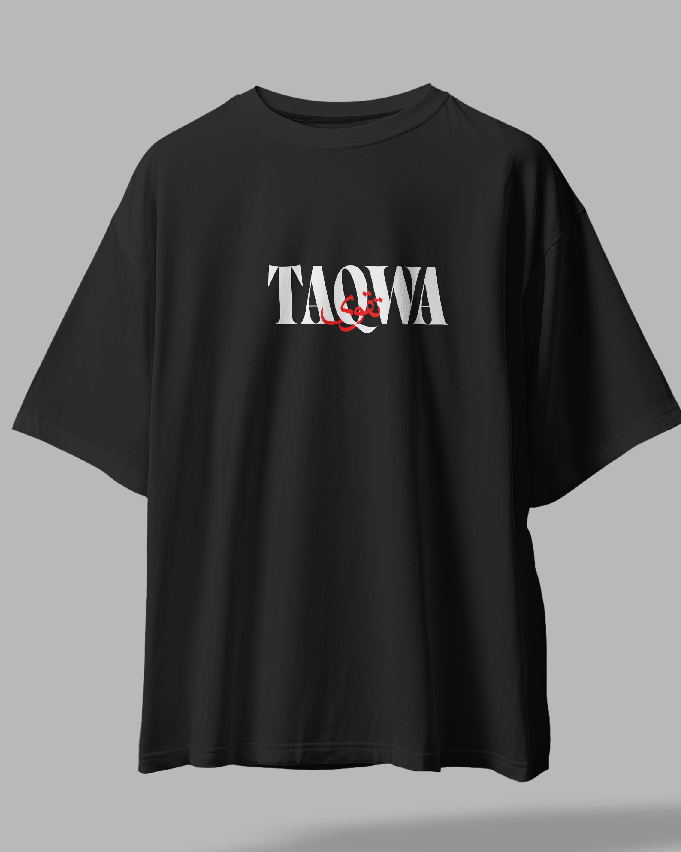 Taqwa - Unisex Black Oversized Urdu T-Shirt