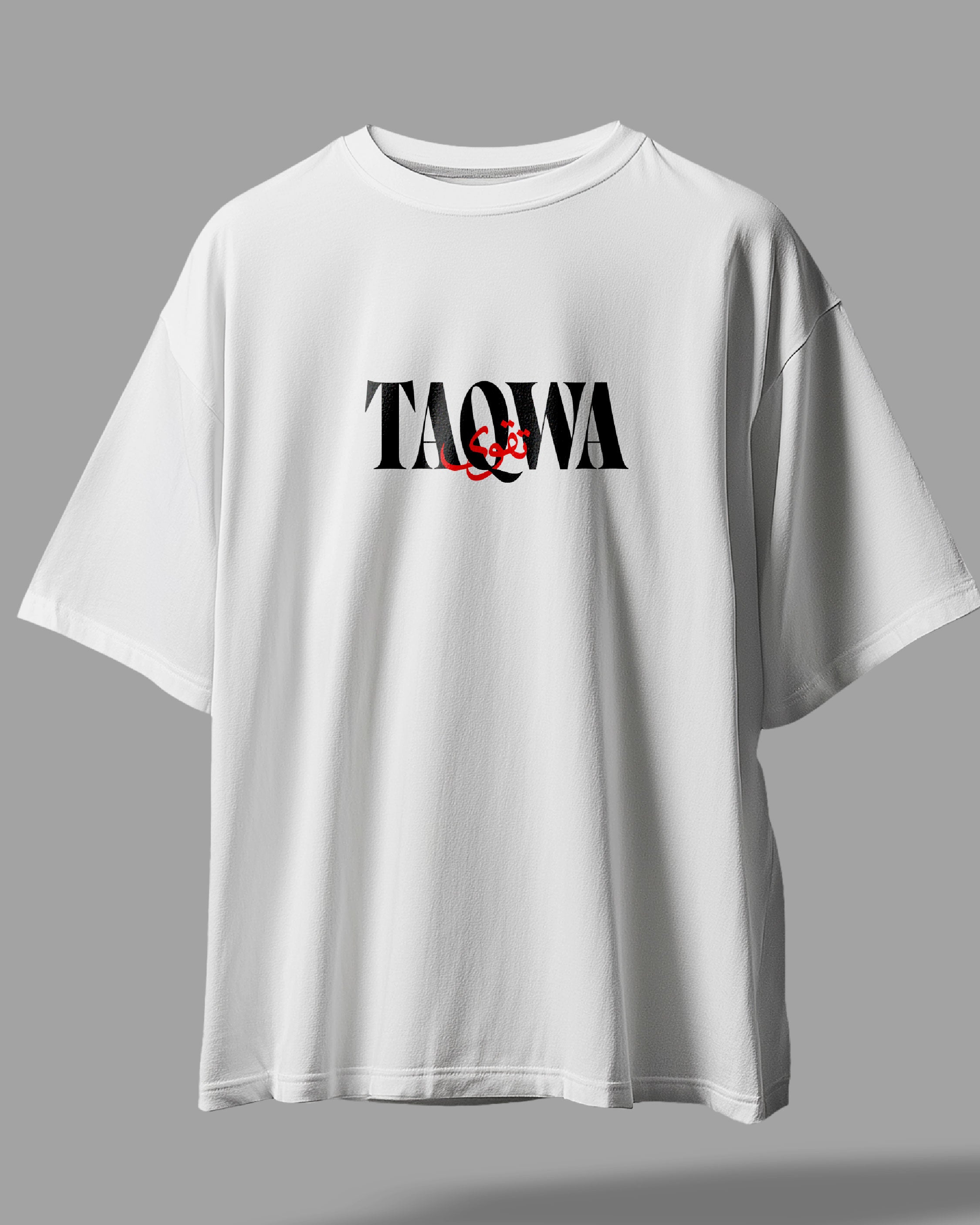 Taqwa - Unisex Black Oversized Urdu T-Shirt