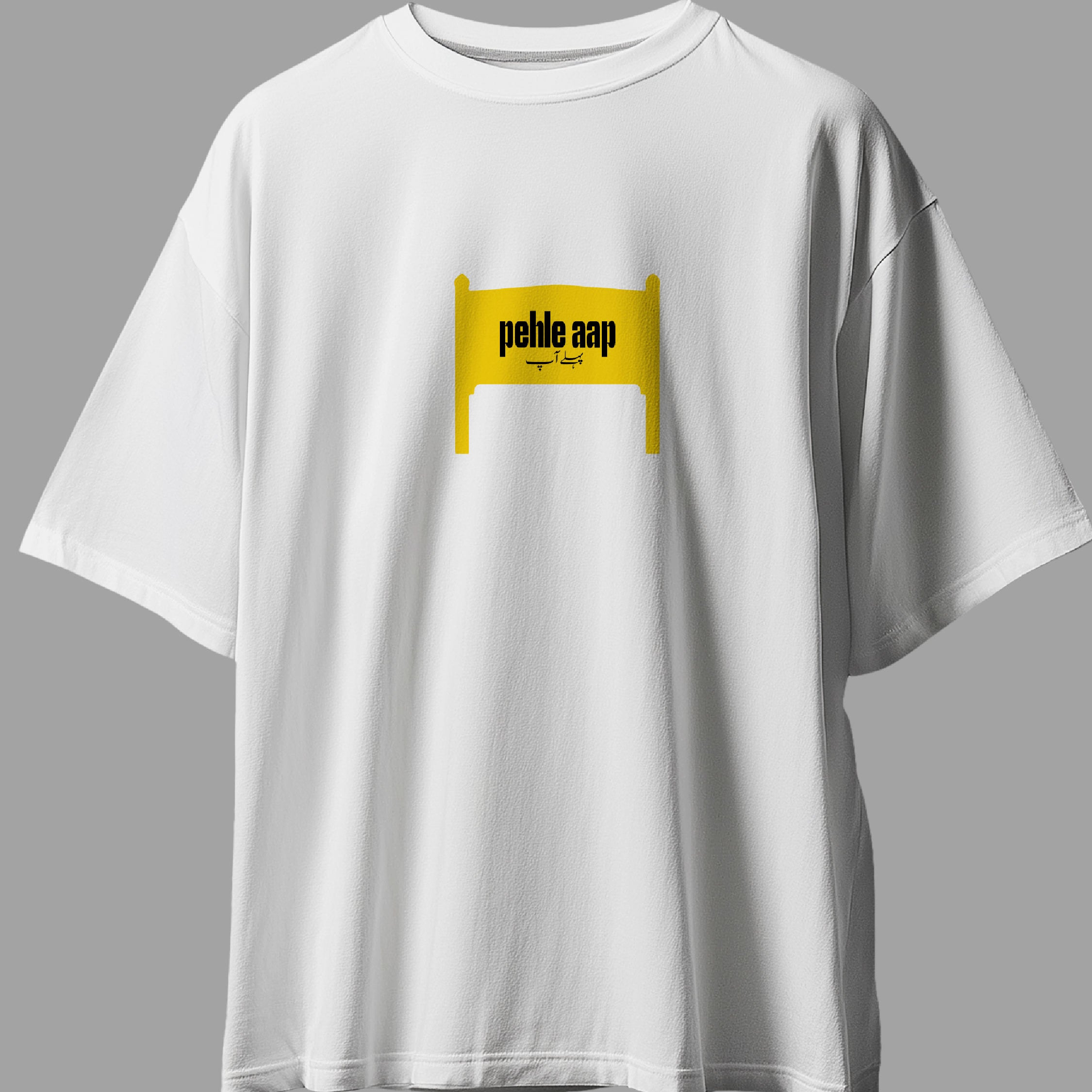 Pehle Aap - Unisex Black Oversized Urdu T-Shirt