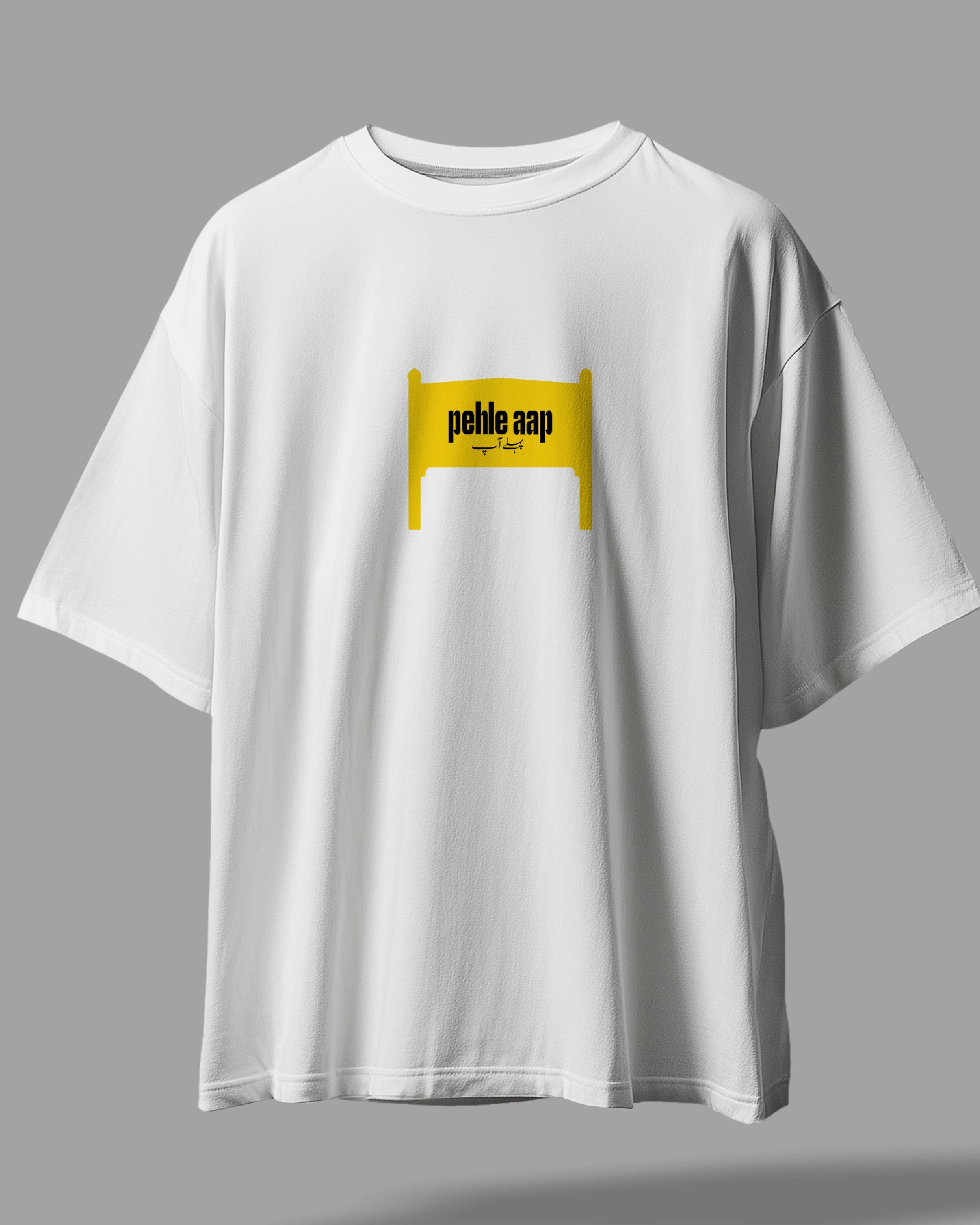 Pehle Aap - Unisex Black Oversized Urdu T-Shirt