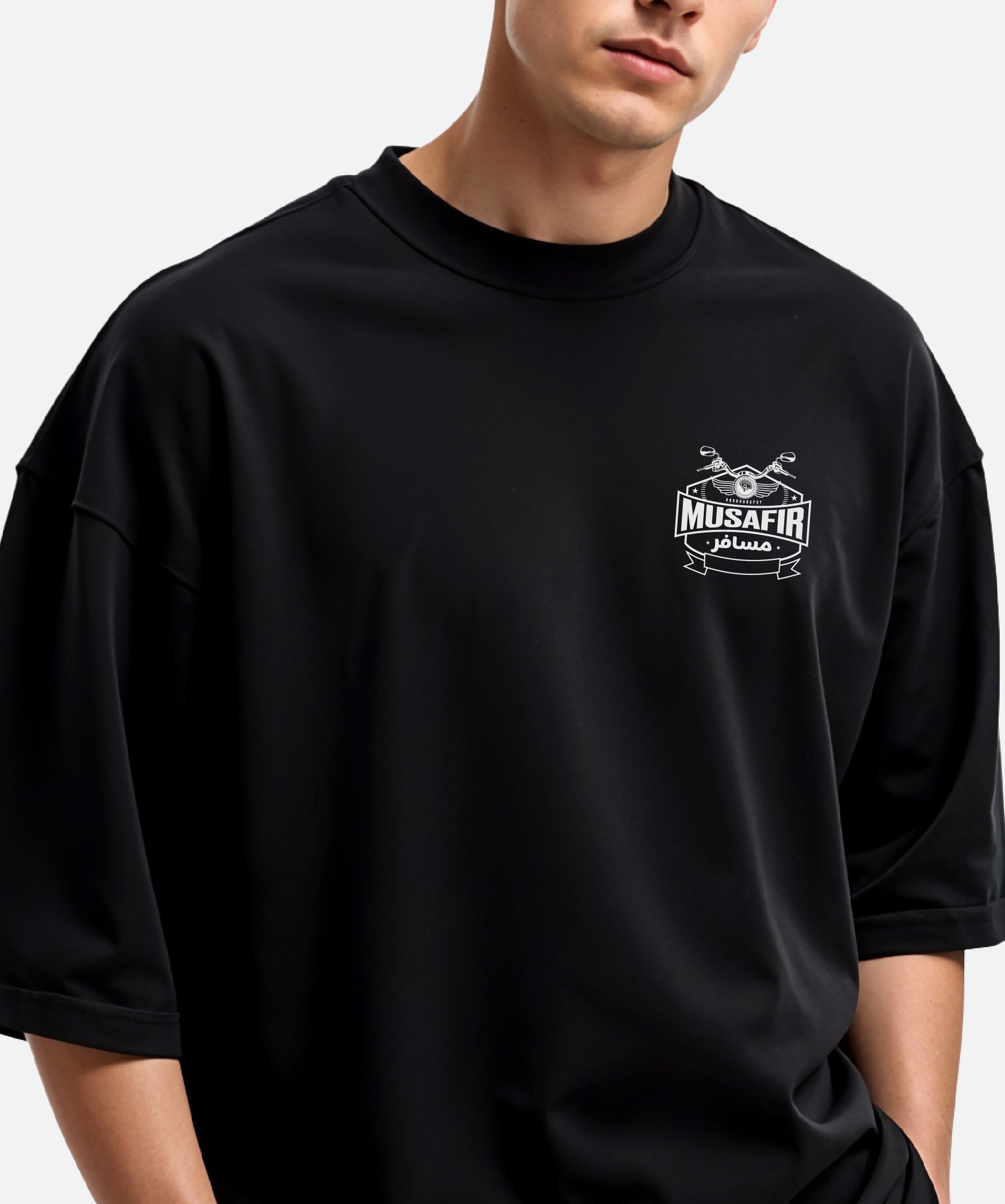 Musafir - Unisex Black Oversized Urdu T-Shirt