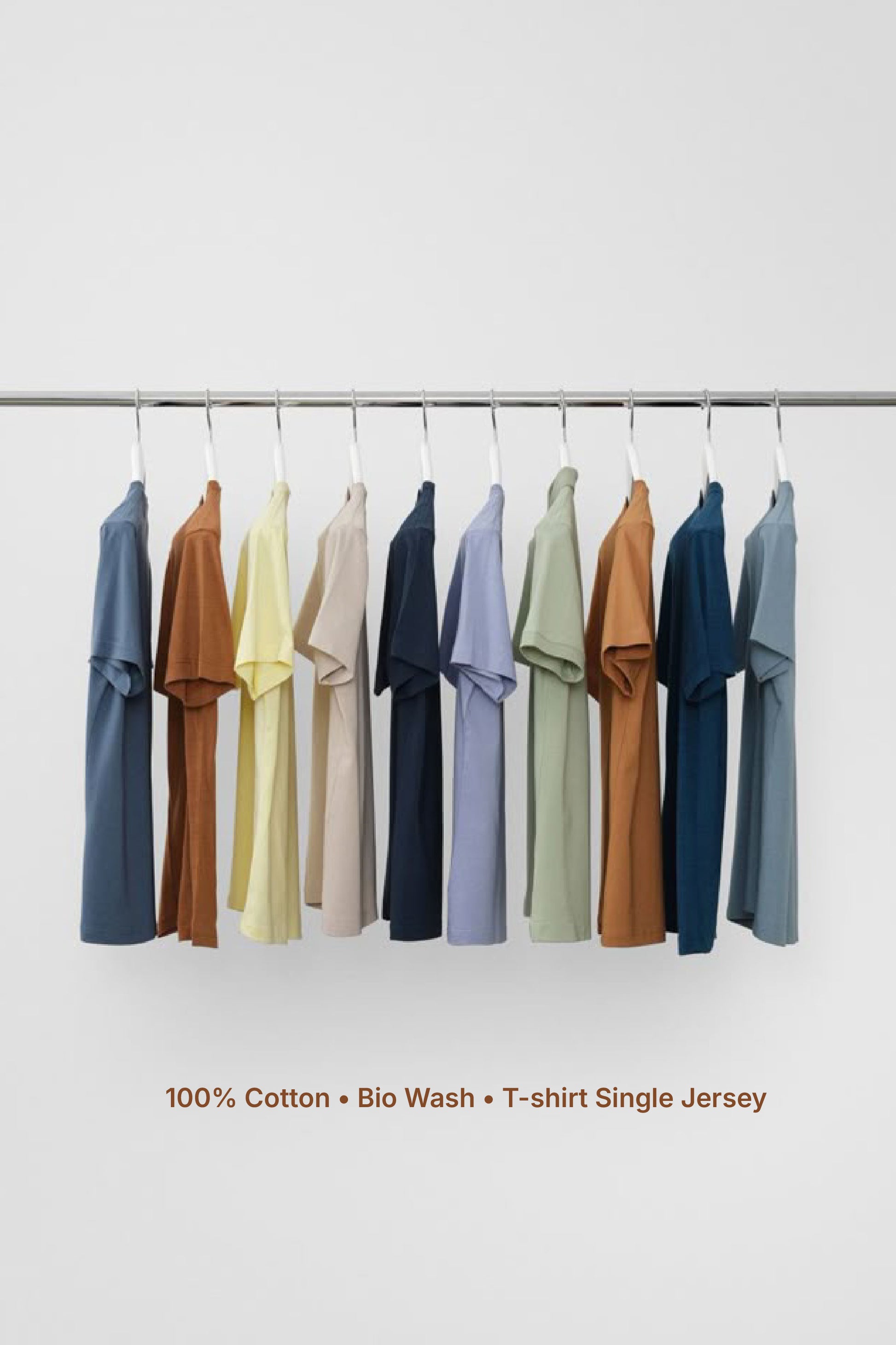 3-Pack Classic Fit T-shirts (Mustered Yellow, White, Sage Green)