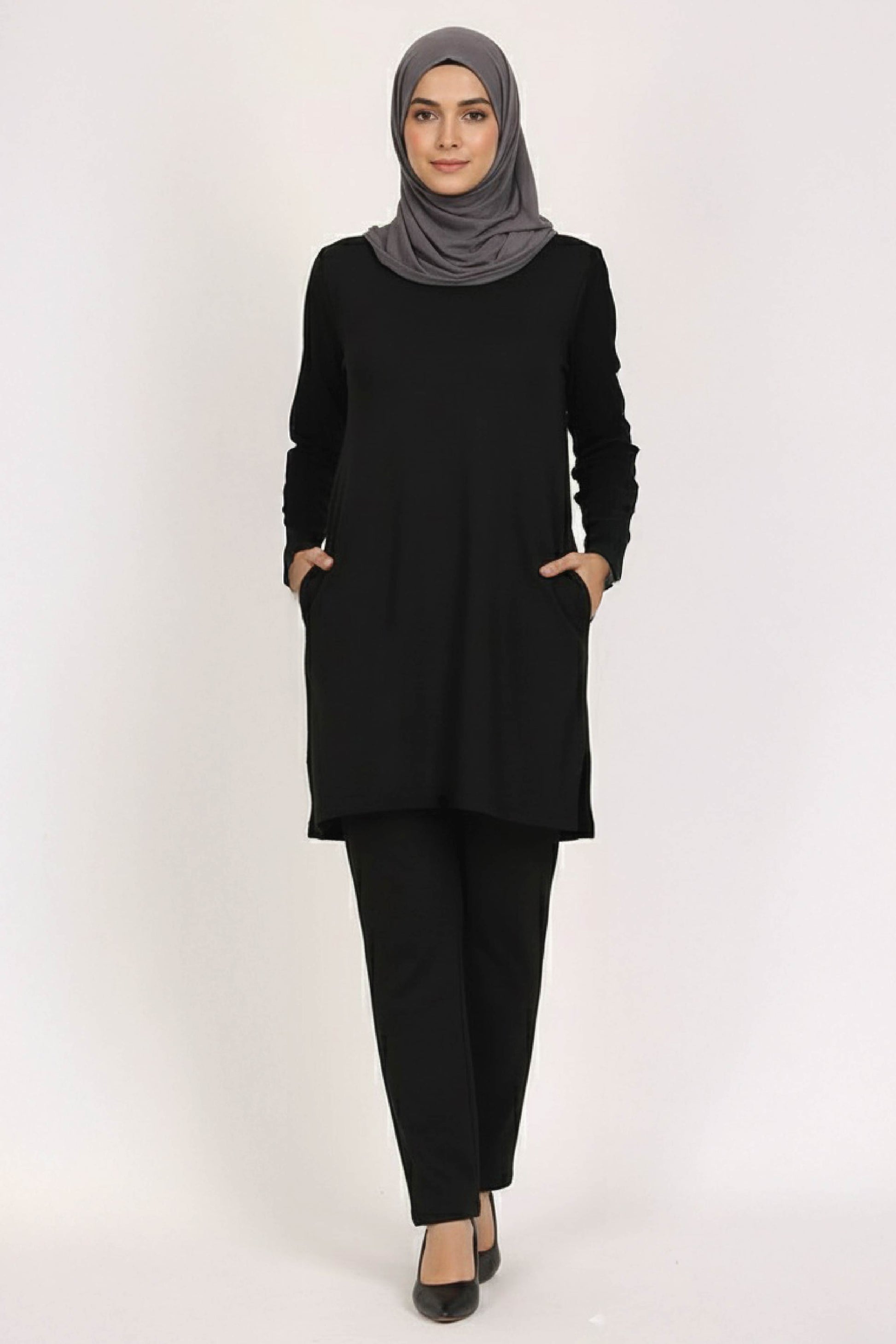 Plain Women’s Long Tee – 100% Cotton