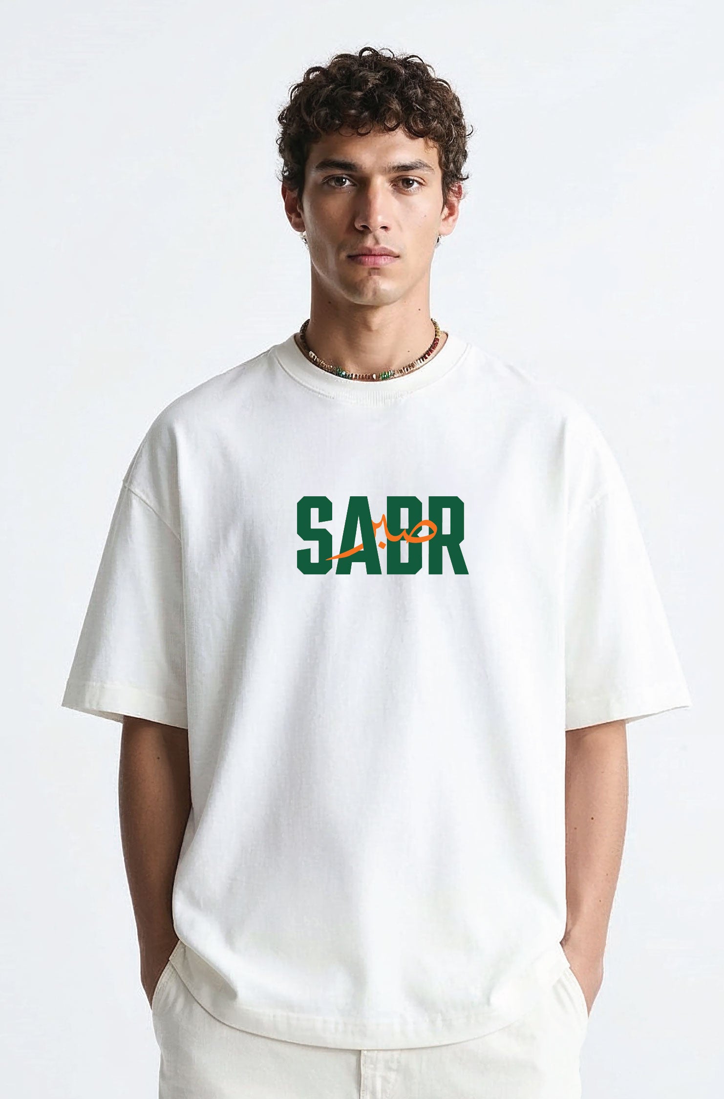 Sabr Urdu Fusion Oversized Urdu T-Shirt 240 GSM