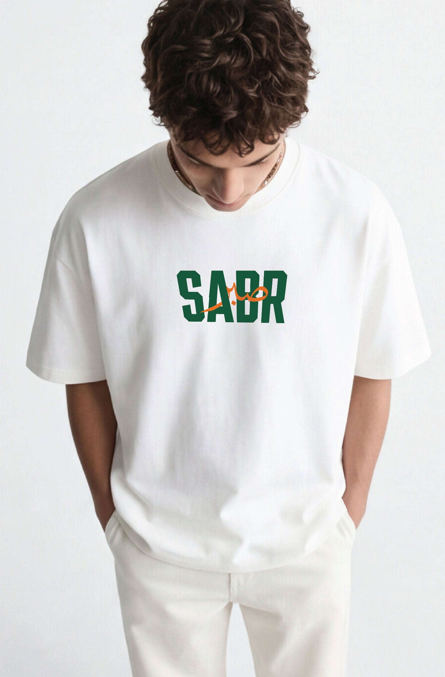 Sabr Urdu Fusion Oversized Urdu T-Shirt 240 GSM