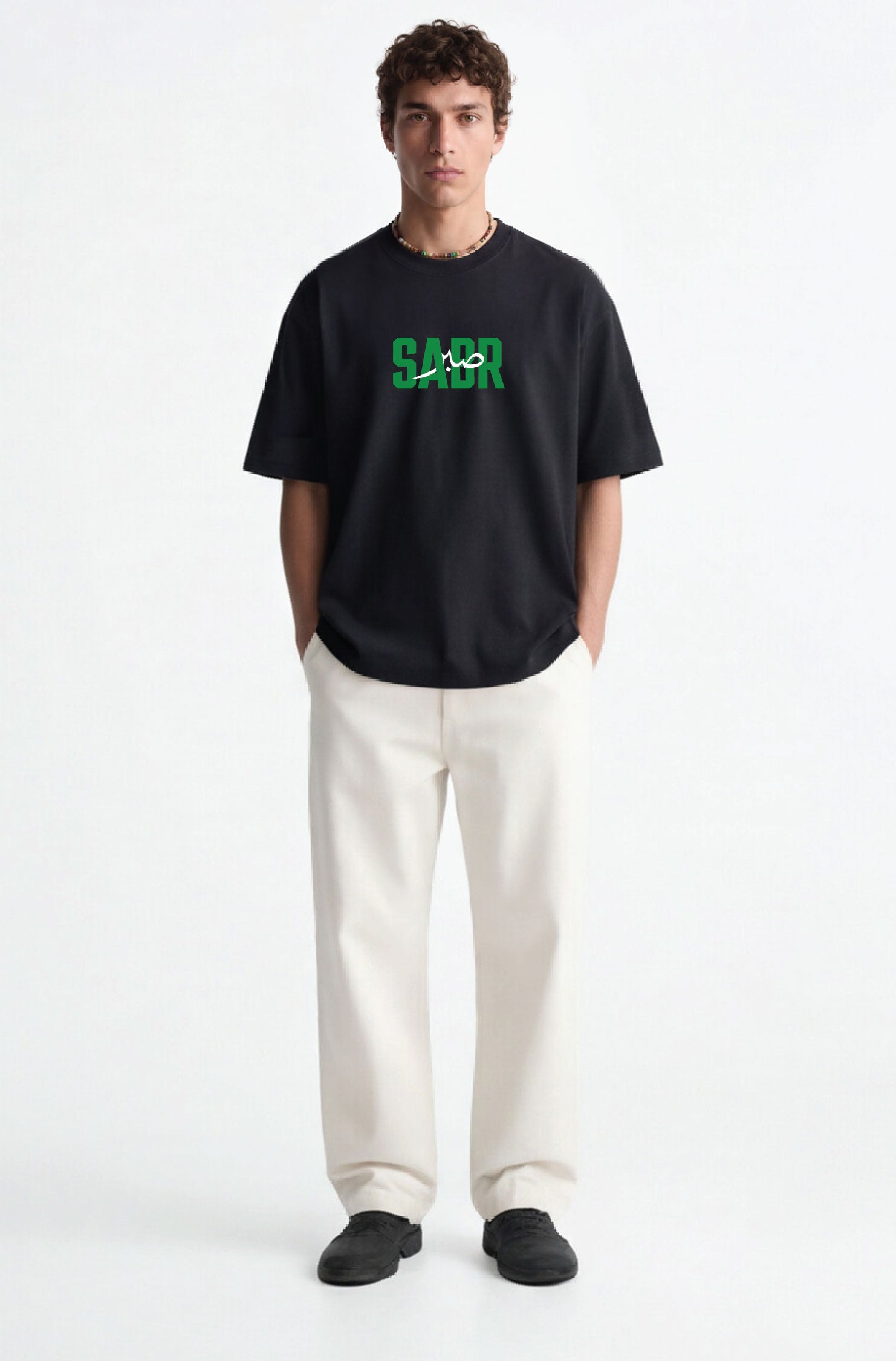 Sabr Urdu Fusion Oversized Urdu T-Shirt 240 GSM