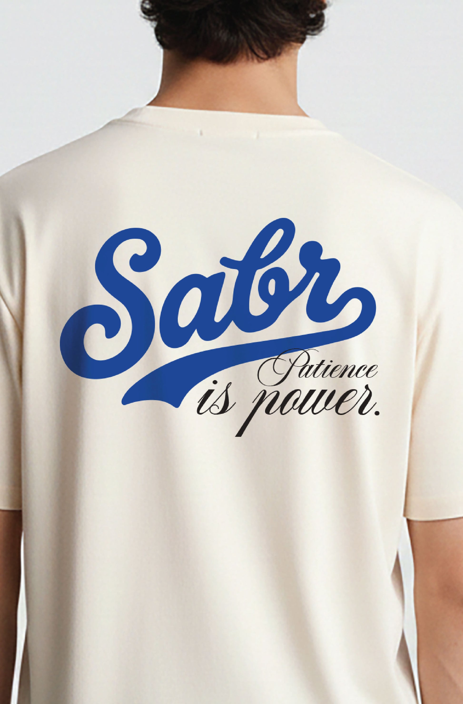 Sabr – Patience Is Power Oversized T-Shirt (Off-White)