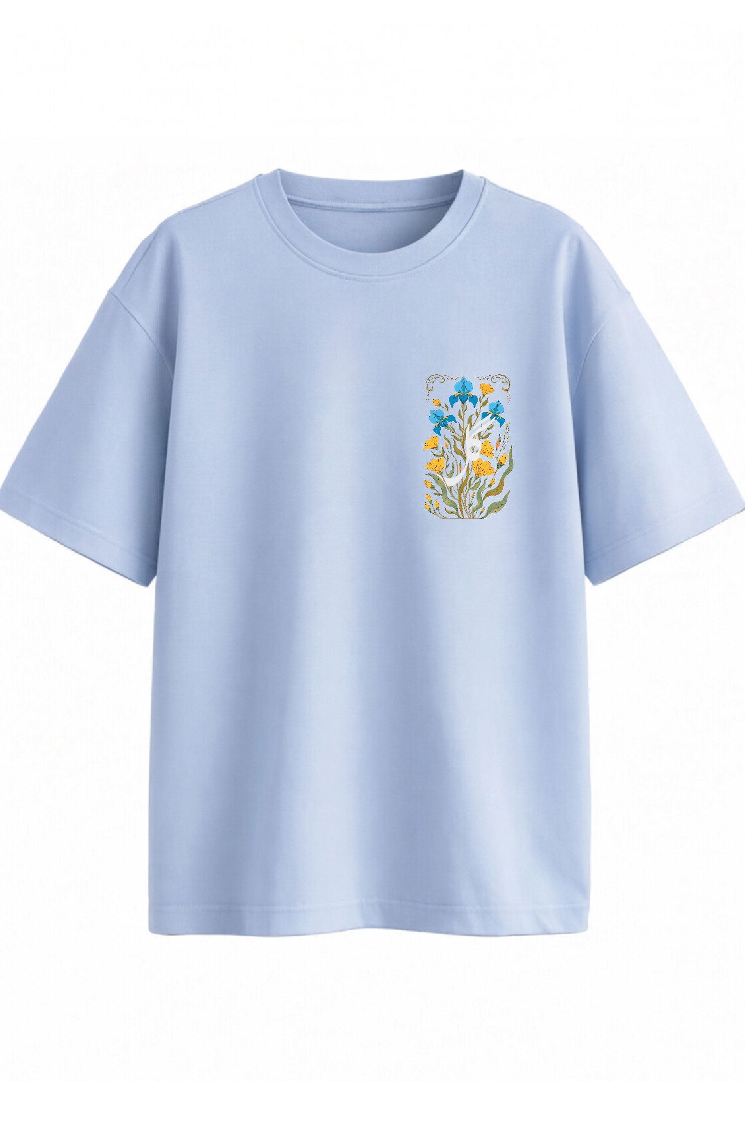 Gul – Contemporary Floral Oversized Tee Urdu Tee 240 GSM
