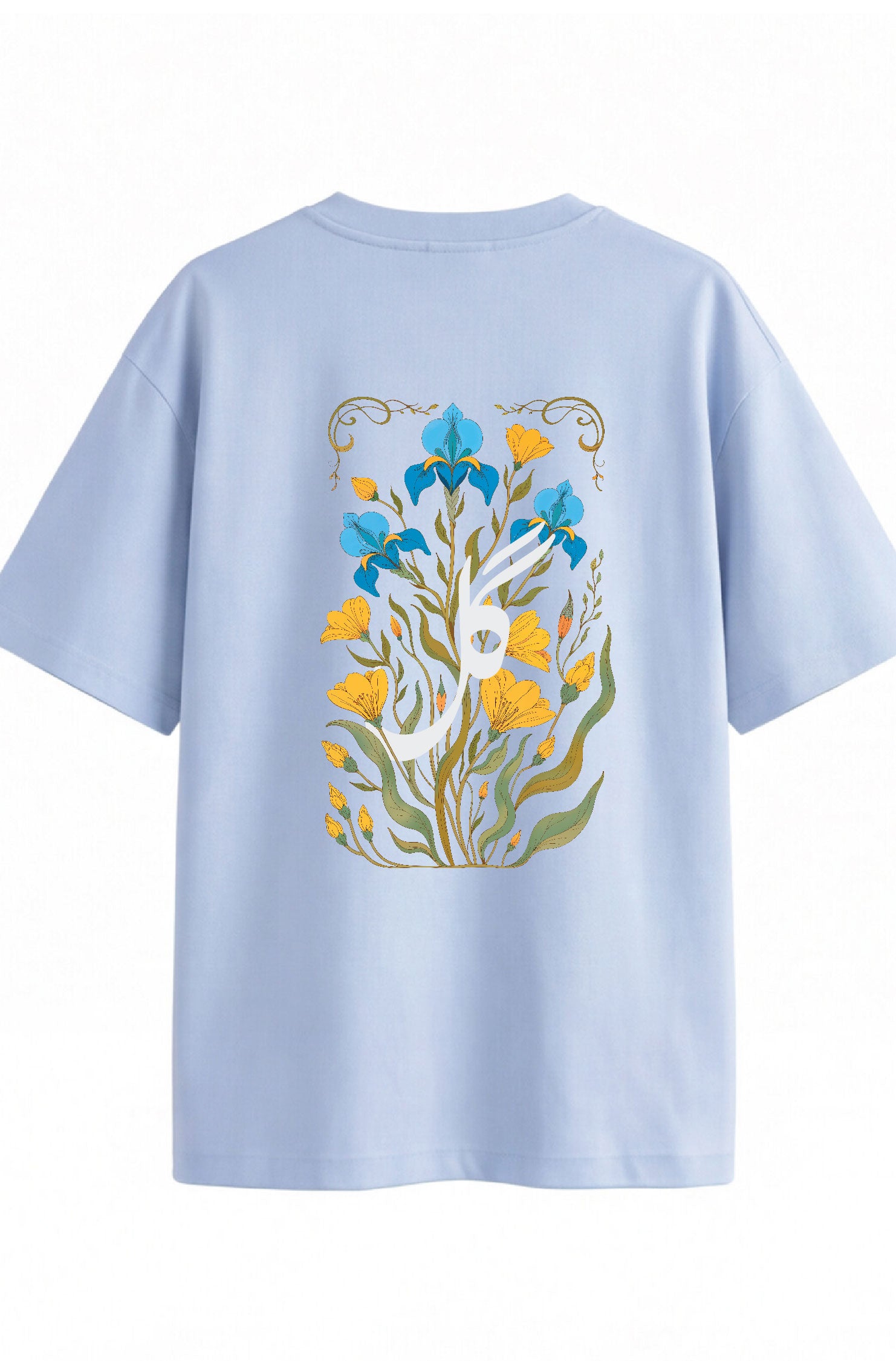 Gul – Contemporary Floral Oversized Tee Urdu Tee 240 GSM