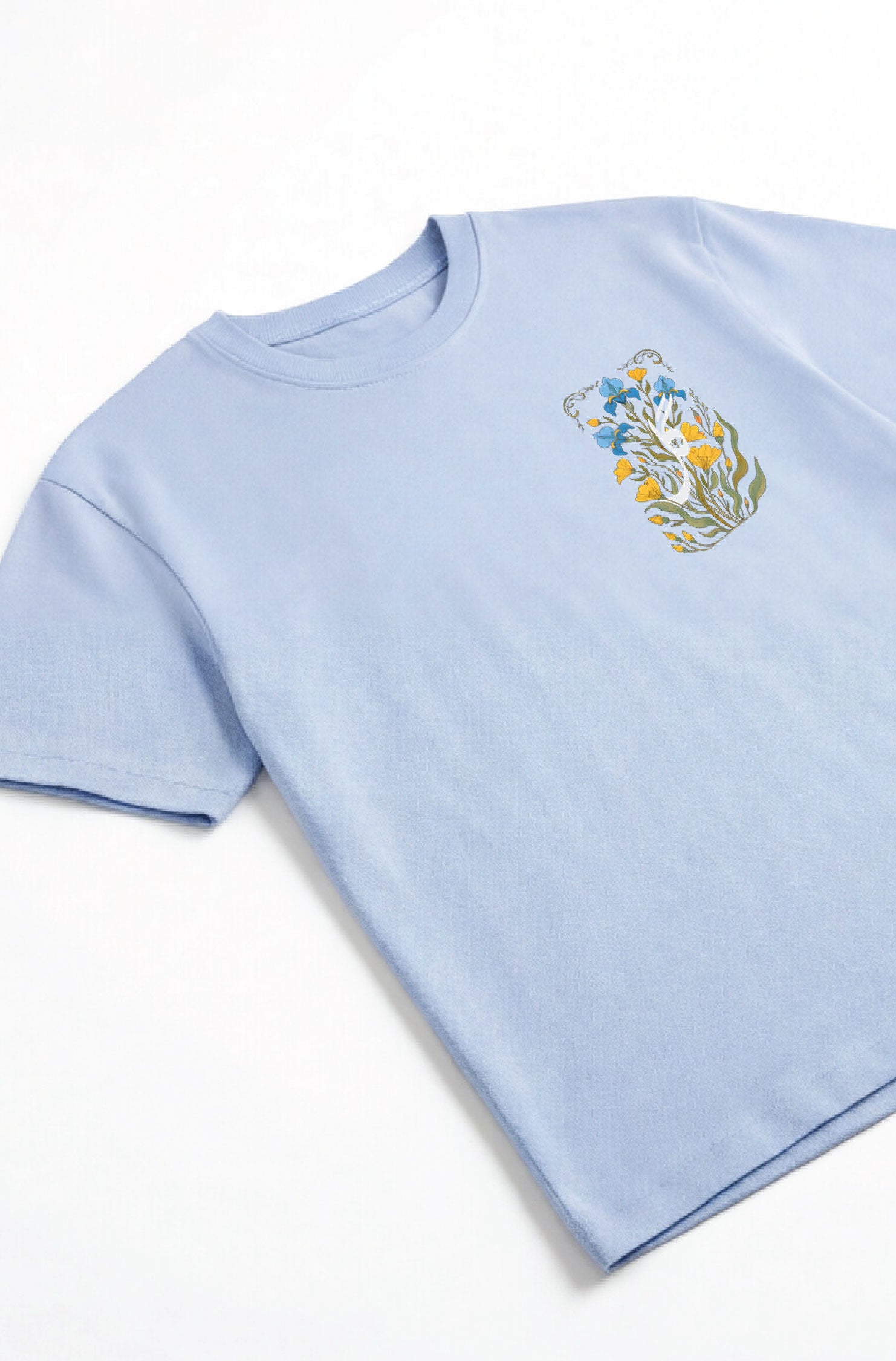 Gul – Contemporary Floral Oversized Tee Urdu Tee 240 GSM