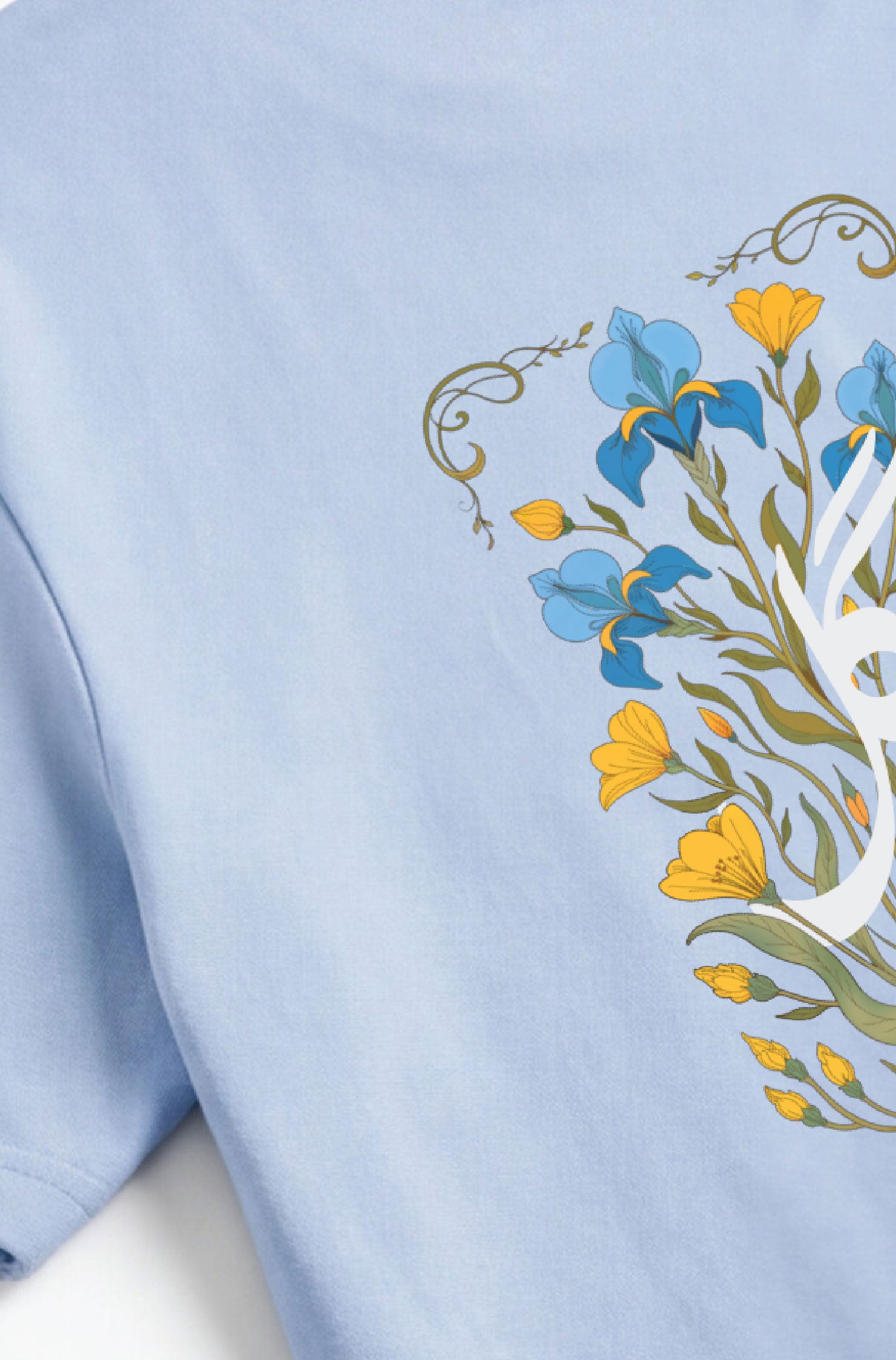 Gul – Contemporary Floral Oversized Tee Urdu Tee 240 GSM